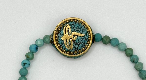Türkis Armband mit Tibetischer Perle – Bild 2