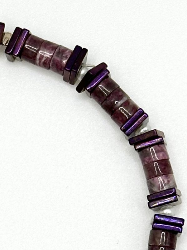 Ruby Forsite mit Süßwasserperlen Armband (15cm) – Bild 2