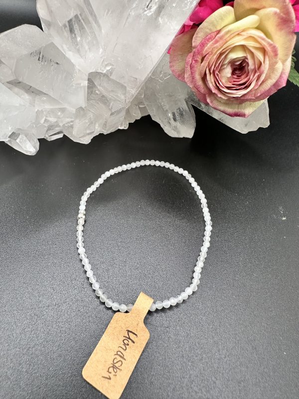 weißer Mondstein Armband