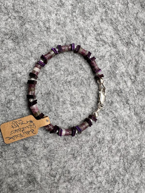 Ruby Forsite mit Süßwasserperlen Armband (15cm)