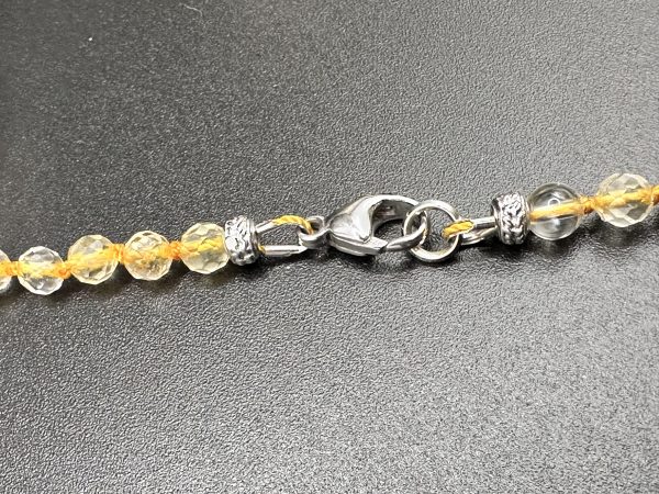 Citrinkette mit Kreuz Anhänger – Bild 4