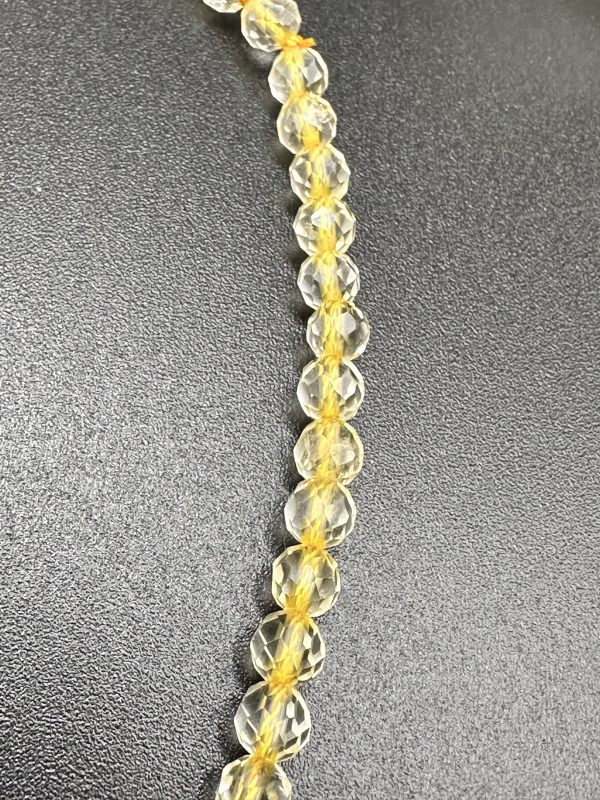 Citrinkette mit Kreuz Anhänger – Bild 3