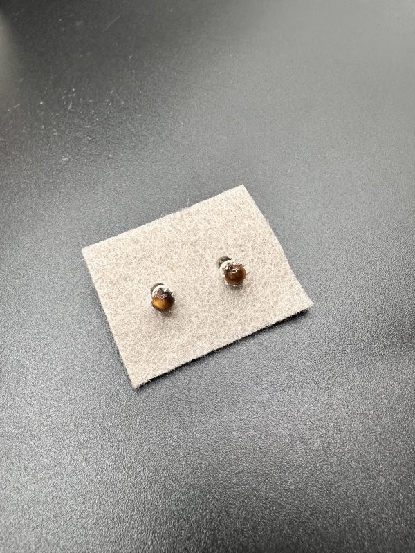 Tigerauge (AA-Qualität) Ohrstecker – Bild 2