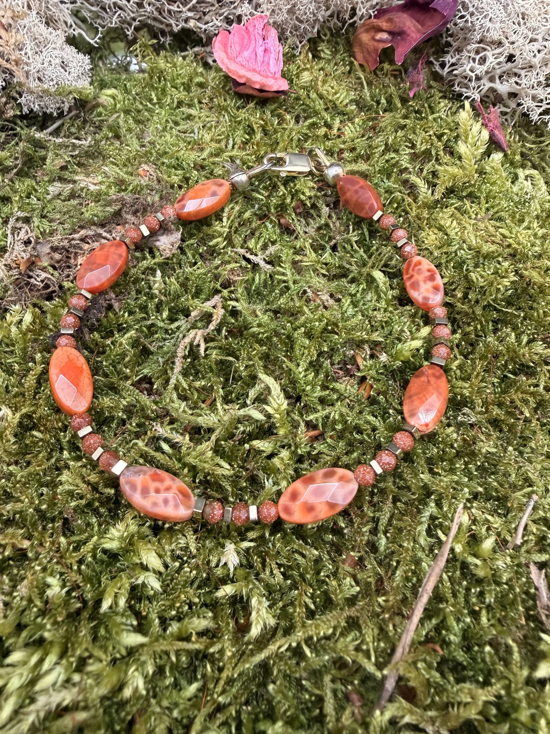 "Schlangenhaut" Achat Armband 1 "Schlangenhaut" Achat Armband