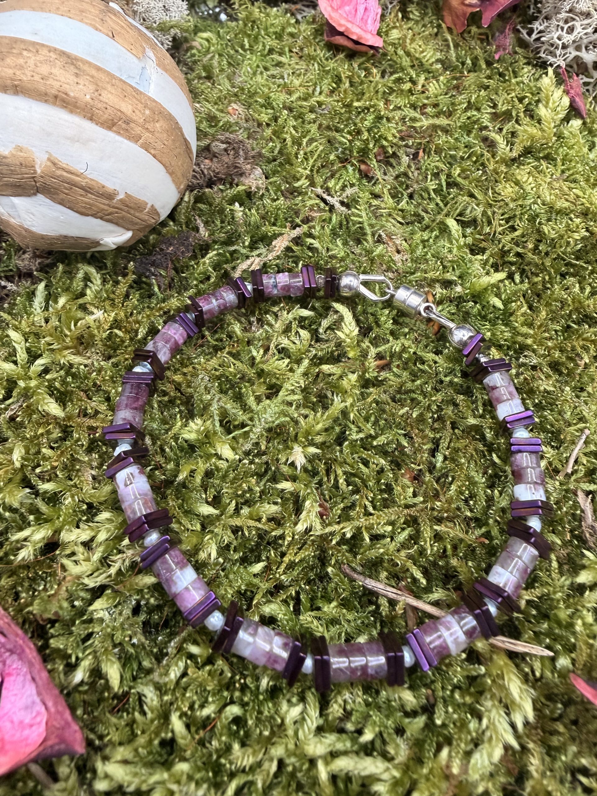 Ruby Forsite mit Süßwasserperlen Armband 1 Ruby Forsite mit Süßwasserperlen Armband