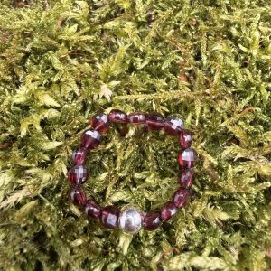 Granat Ring Umfang 56 mm